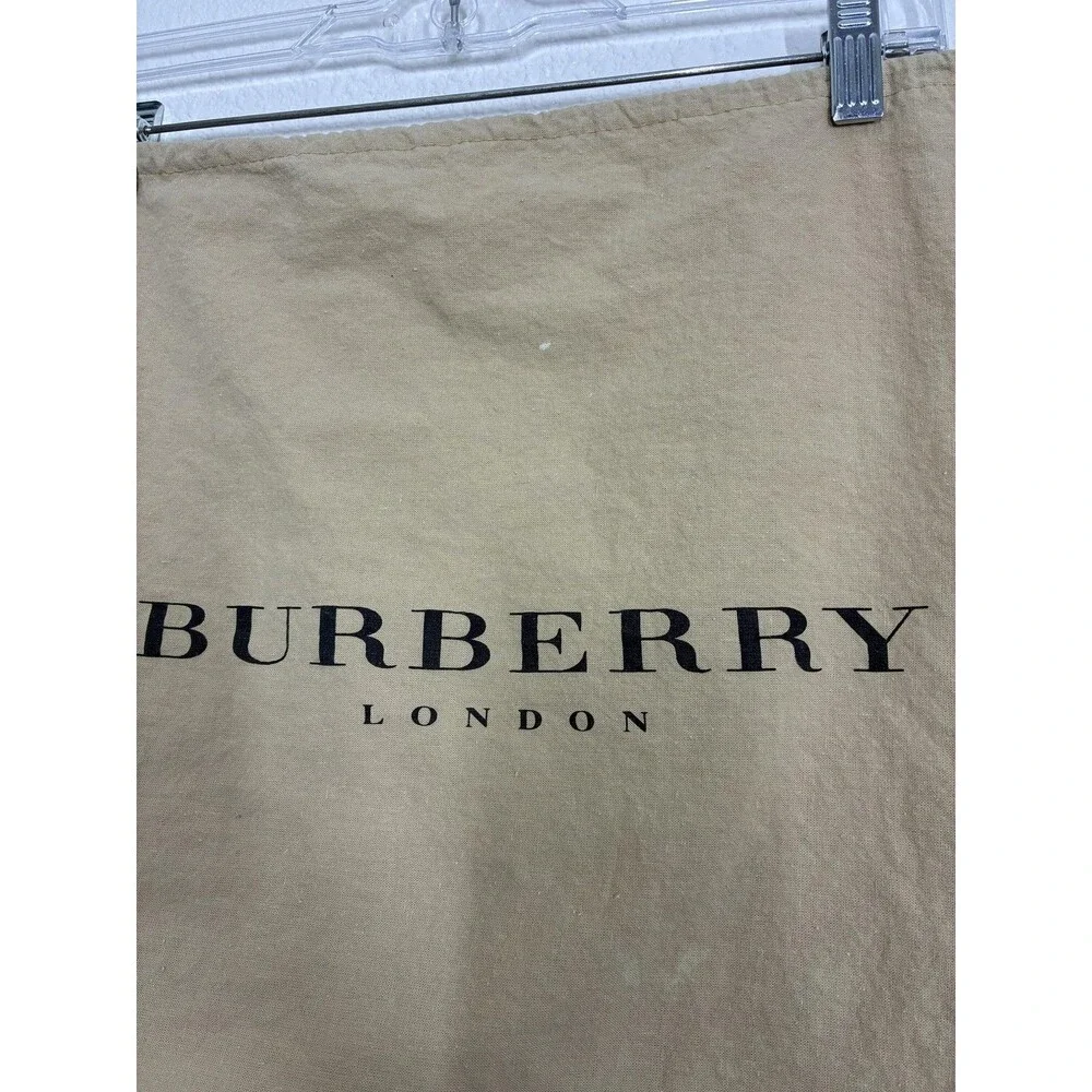 Burberry Dust Bag Womens One Size Beige Canvas Logo Drawstring Storage Pouch - Picture 7 of 14